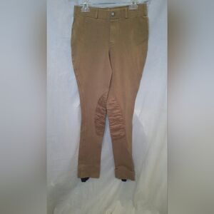 Girls Tuff Rider Beige Horse Riding Pants with Straps Size 16